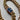 Antique Gold Curb Bracelet with Blue Sapphire