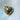 18ct Heavy Heart Pendant with Diamond