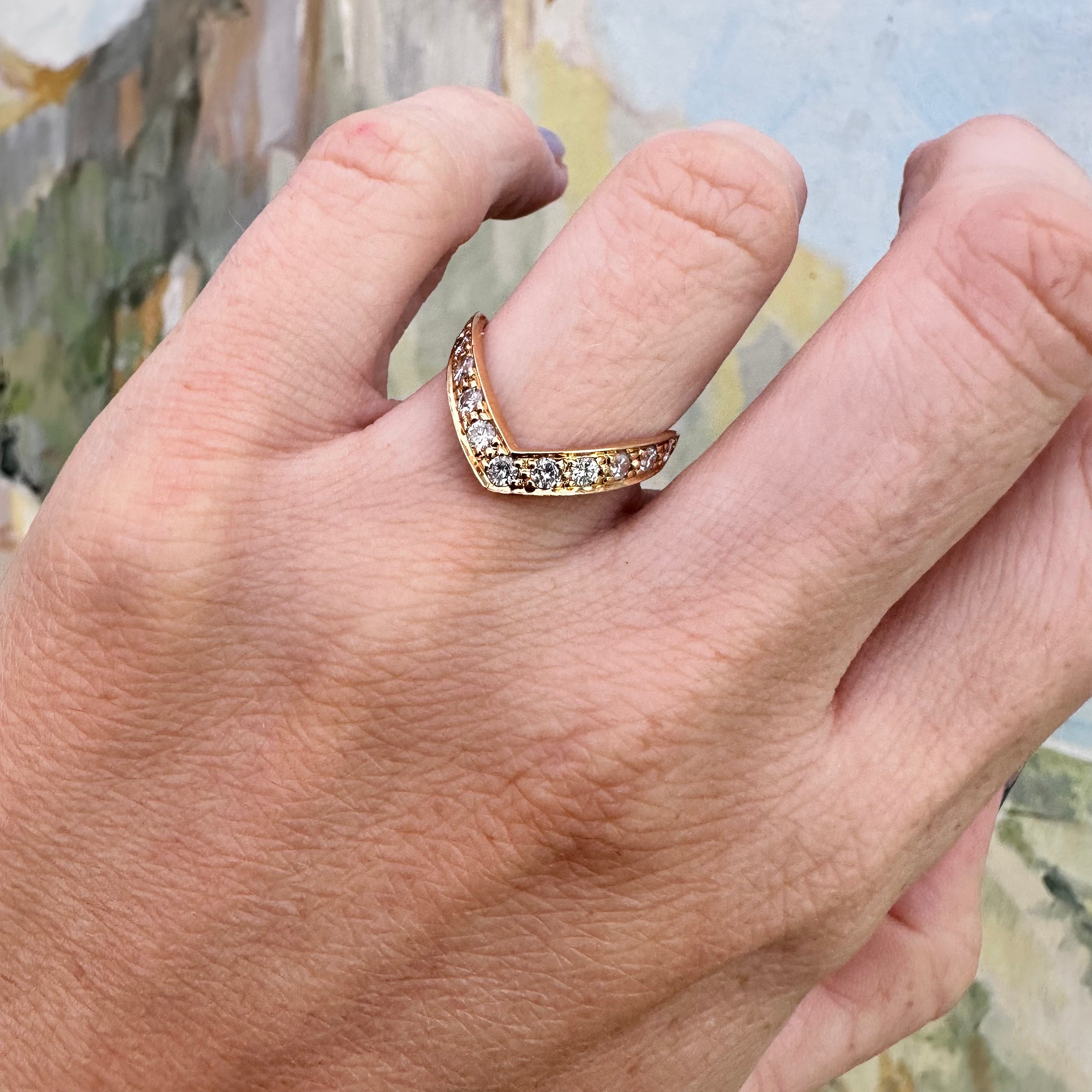 Double wishbone 2025 ring gold