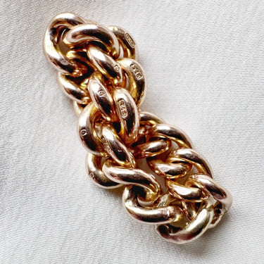 Chunky Antique Chain Ring - Size UK O.5 / US 7.25 - 9.36g