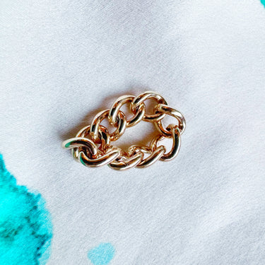 Vintage Yellow Chain Ring (Fits UK F-G / US 3.25-3.75)