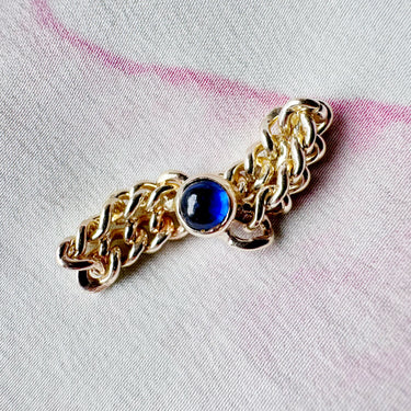 Chain Ring Stacker - Blue Sapphire
