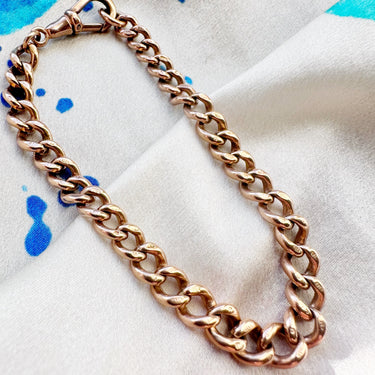 Antique Rose Gold Curb Bracelet – The Piece London