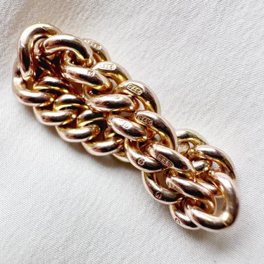 Chunky Antique Chain Ring - Size UK R / US 8.5 - 9.77g